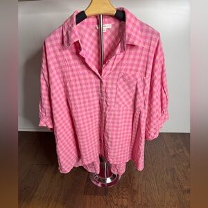 Entro Pink Checkered Women’s Shirt